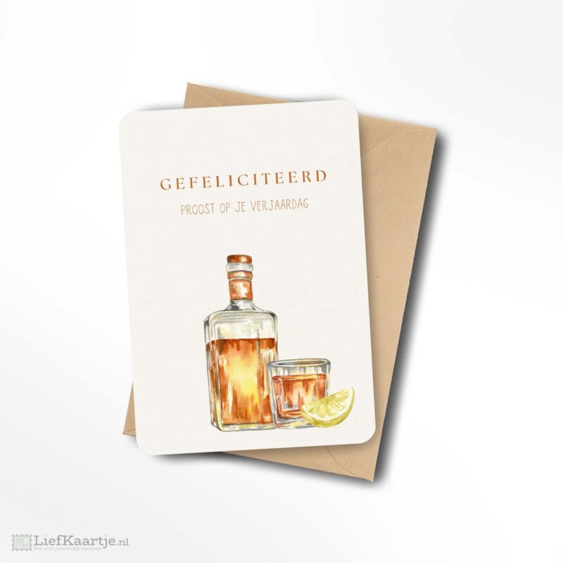 Gefeliciteerd proost op je verjaardag whisky