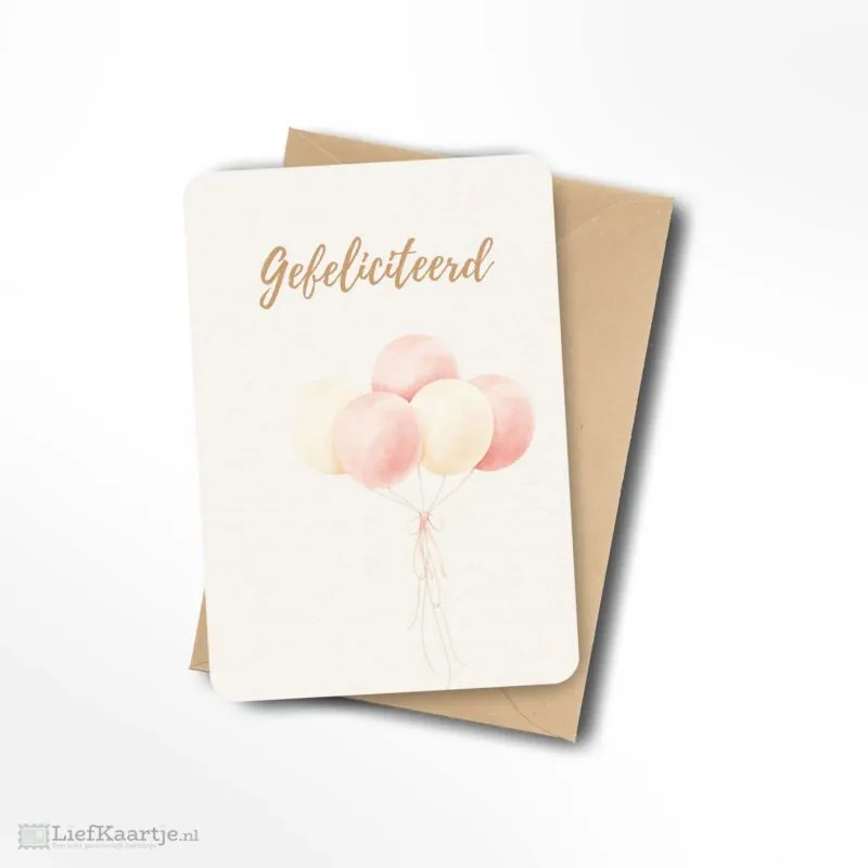 ballonnen gefeliciteerd roze