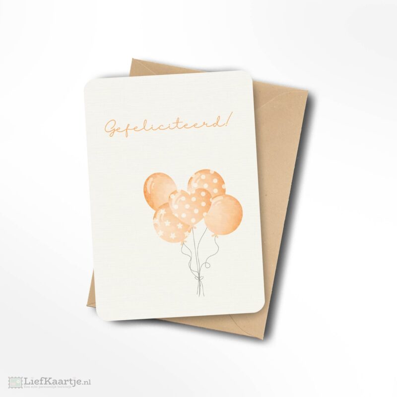 Gefeliciteerd ballonnen oranje