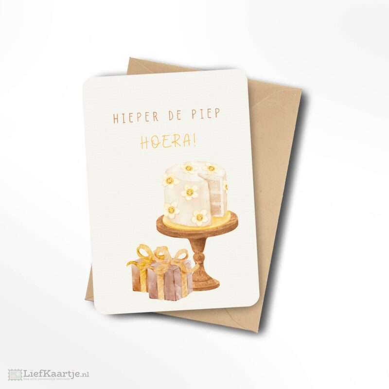 Hieper de piep hoera smile taart