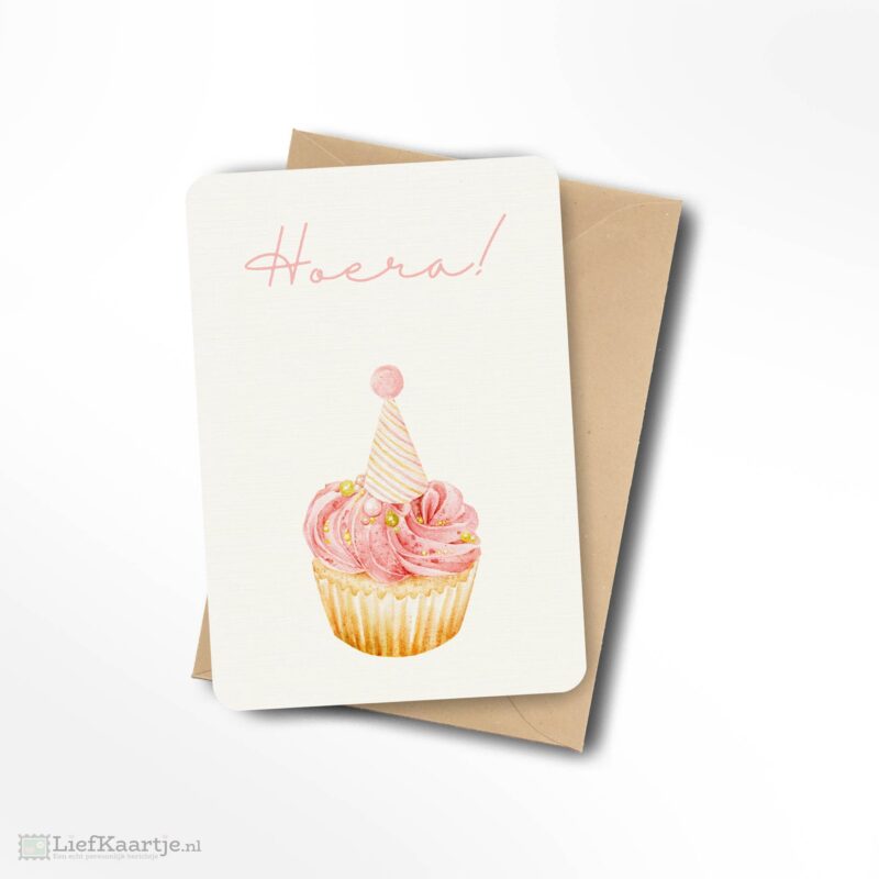 Hoera cupcake feesthoed