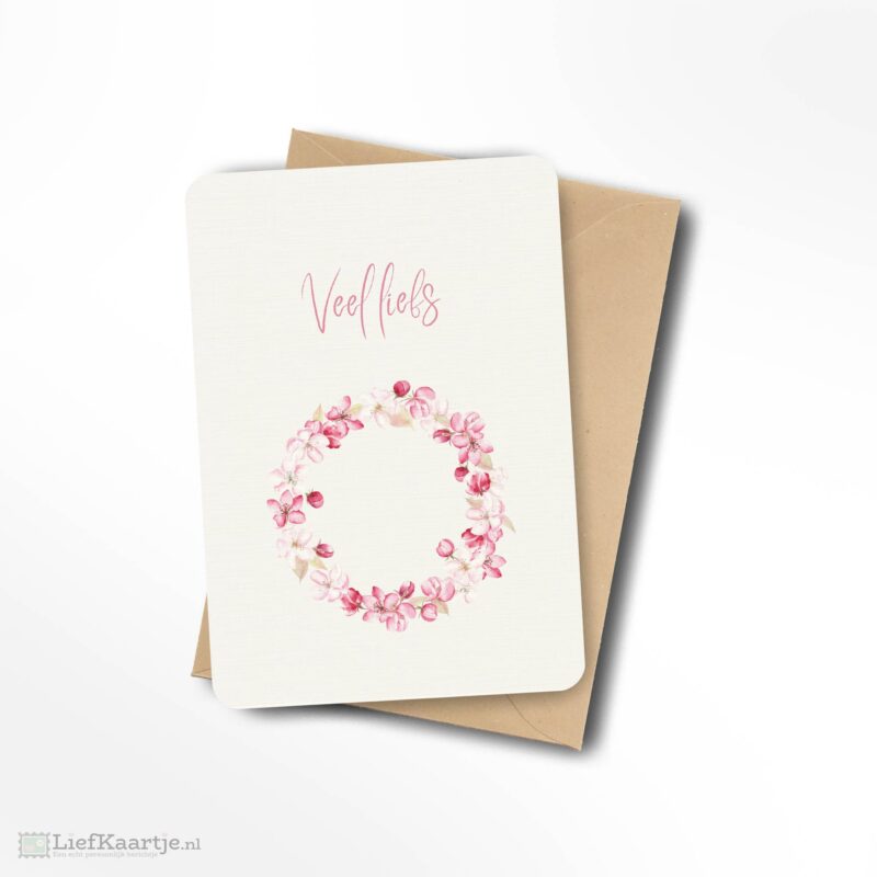 Veel liefs bloemenkrans